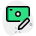 Edit card personal information with pencil logo icon