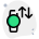 来自智能手表的外部互联网连接，带有向上和向下箭头智能手表-green-tal-revivo icon