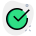 Verification tick mark for digital certification document icon