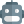 Robot pictorial representation with teeth out icon