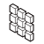isometric line style 활동 그리드 2 icon