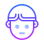 gradient style betroffenes gesicht icon