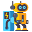 внешняя зарядка-робототехника-флатиконы-плоские-плоские-значки icon