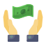 Hands Holding Banknote icon