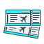 Airplane tickets icon