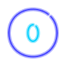 neon style 0 circled icon
