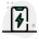 Smartphone on charging state with lighting bolt logotype icon