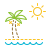 stitch style beach icon