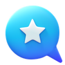 Starred speech bubble icon