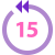 15 segundos Retroceder icon