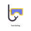 external-Snorkeling-entertainment-flat-design-circle icon