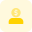 Bank service manager used with dollar head icon