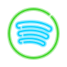 neon style spotify icon