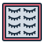 fake eyelashes icon
