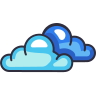 externo-nublado-nuvem-clima-pateta-cor-kerismaker icon