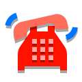 papercut style ringing phone icon