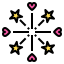 fuochi d'artificio-esterni-love-party-phatplus-lineal-color-phatplus icon