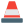 Traffic cone for road maintenance and other services for traffic department icon