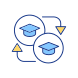 student exchange programme icon