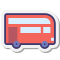 stickers style autobus a due piani icon