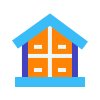 avantgarde style warehouse icon