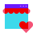 color glass style 온라인 샵 즐겨 찾기 icon