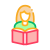 Girl Reading Book icon