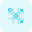 Tic tak toe - cross and circle matrix game with work strategy concept icon