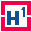 stencil style 수소 icon