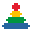 color pixels style 피라미드 장난감 icon