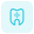 Dental Care department in a hospital section with tooth logotype icon