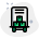 Delivery boxes loaded on a trailer truck icon