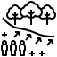 déforestation-externe-interaction-écologique-contour-geotatah icon