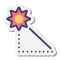 stickers style sun elevation icon