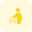 Disability protection coverage plan for senior citizen layout icon