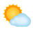 Sonne-hinter-kleiner-Wolke icon