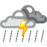 Cloudy Cloud rain Storm icon
