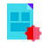 color glass style plantilla de currículum nuevo icon