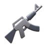 3d fluency style assault rifle icon
