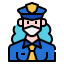 Policewoman in Mask icon