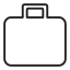 vista frontale di borsa icon