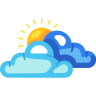 внешний-Облачно-Облако-Солнце-погода-тупой-плоский-керисмейкер icon