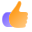 liquid glass color style 엄지 척 icon
