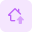 House for sale with up arrow isolated on a white background icon