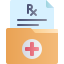 Folder medical prescription icon