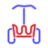 neon style 세그웨이 icon