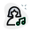 Music shared on a web messenger by single user icon