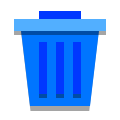 papercut style müll icon