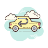 cloud style air recirculation icon