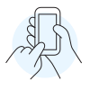 mão com smartphone icon